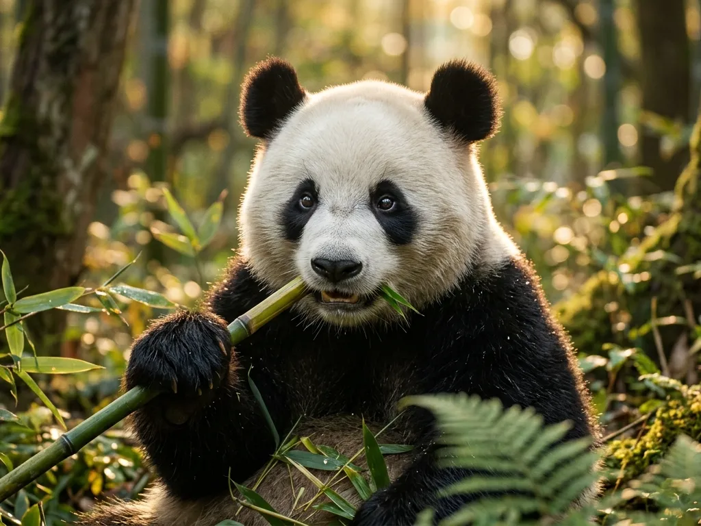 Golden Hour Anamorphic Panda Portrait