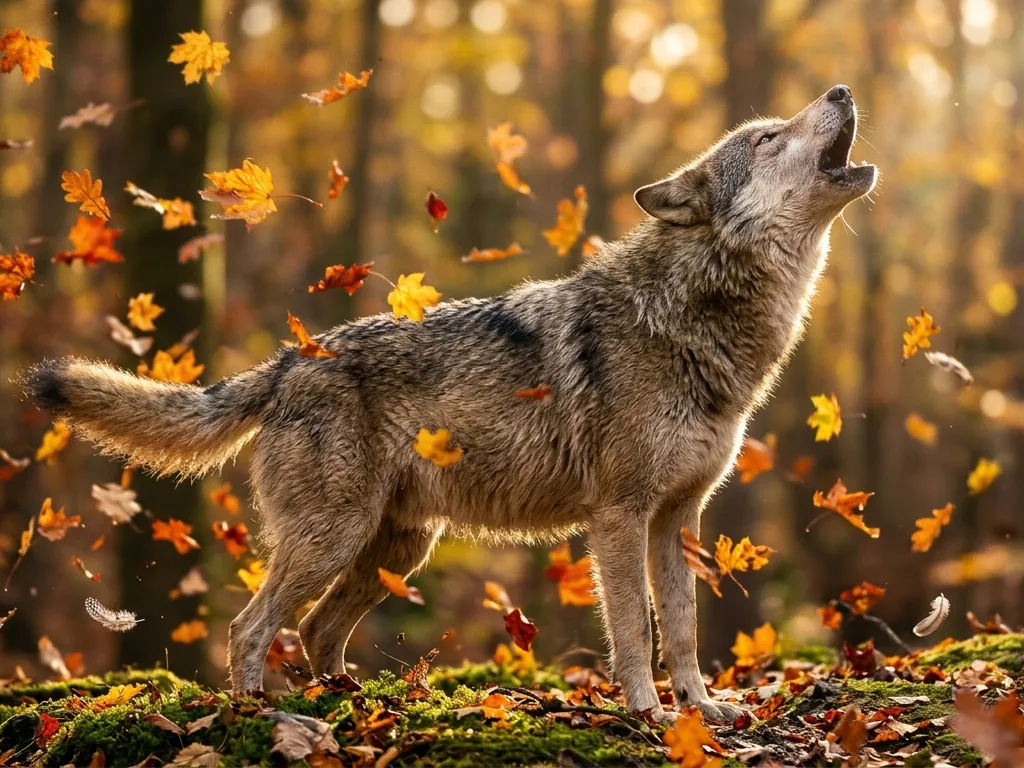 Kodak Portra Wildfall Wolf Cinematic Portrait