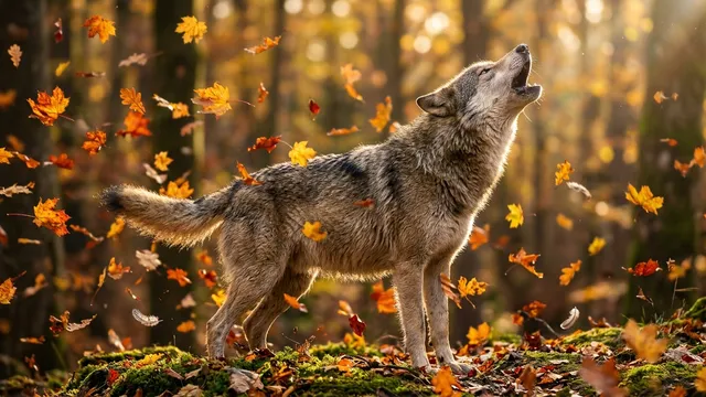 Kodak Portra Wildfall Wolf Cinematic Portrait