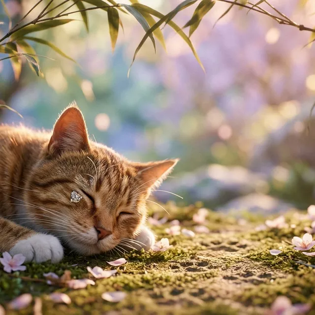 Zen Garden Feline Dreamscape Macro