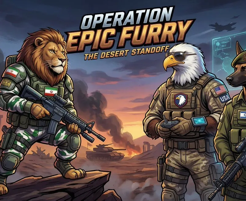 Comic / Storyboard - Operation Epic Furry Illustration Prompt