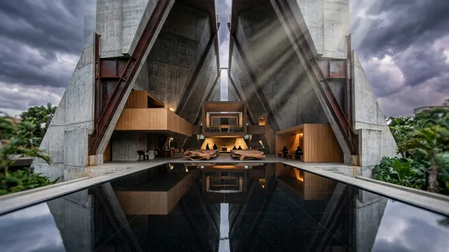 Brutalist Stormlight Tilt-Shift Architectural Spectacle