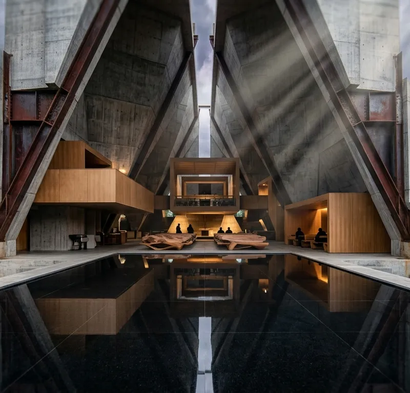 Brutalist Stormlight Tilt-Shift Architectural Spectacle