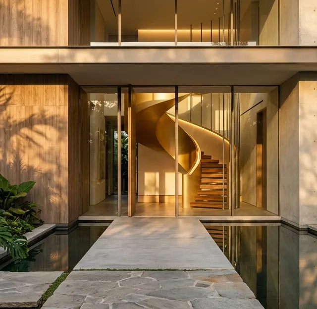 Golden Hour Tilt-Shift Architectural Elegance