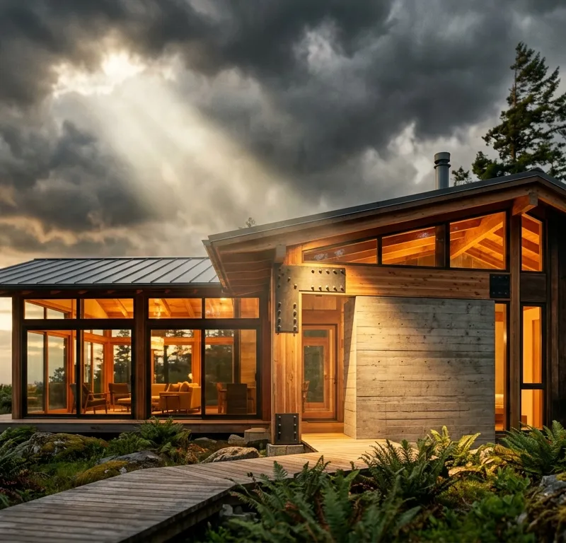 Golden Hour Tilt-Shift Cabin Masterpiece