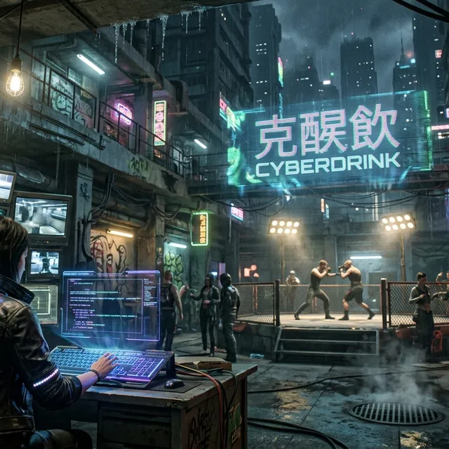 Neon Noir Cyberpunk Hideout Cinematic