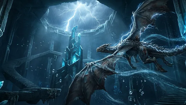 Cinematic Hyperreal Bioluminescent Dragon Flight