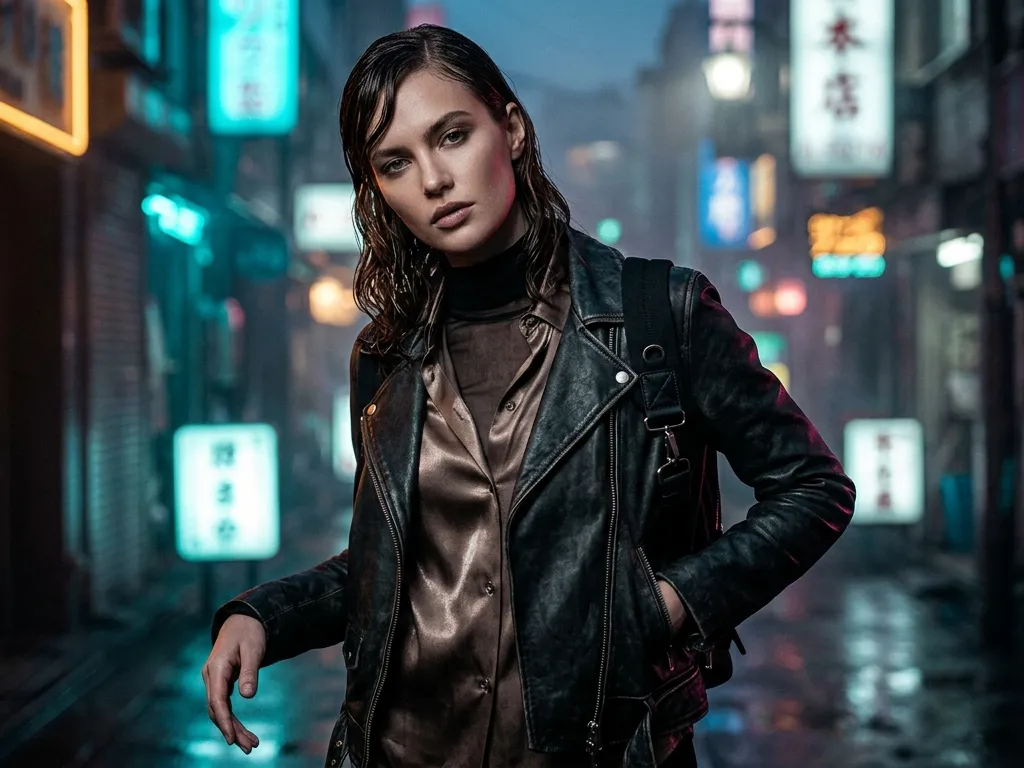Neo-Tokyo Leather Luxe Editorial