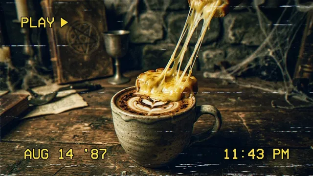 Vintage Dark Fantasy Latte Art Feast