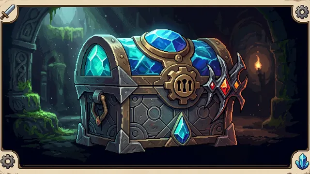 Cinematic Pixel Retro Treasure Chest Concept