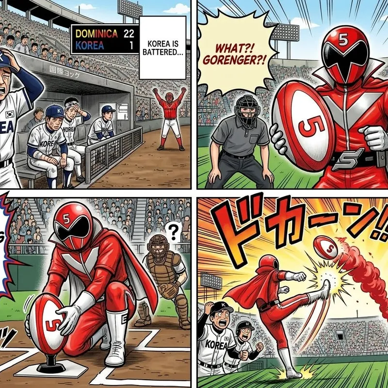 Comic / Storyboard - World Baseball Classic Scene Generation