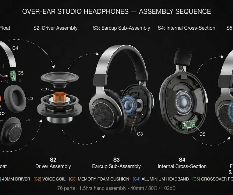 Infographic / Edu Visual - Product Assembly Sequence Timeline