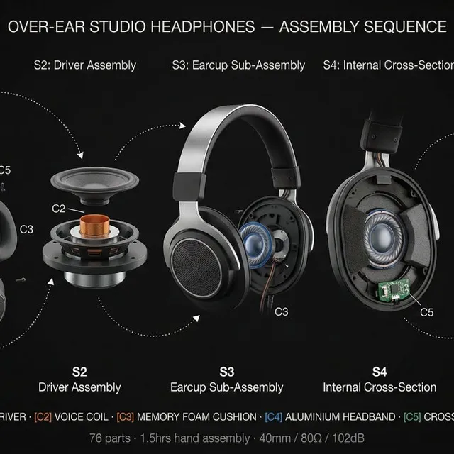 Infographic / Edu Visual - Product Assembly Sequence Timeline