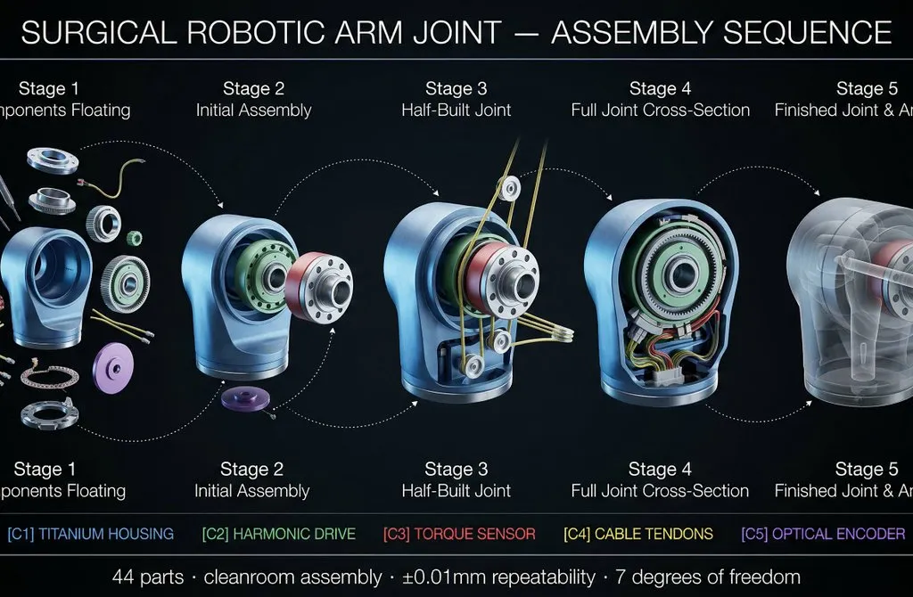 Infographic / Edu Visual - Product Assembly Sequence Timeline