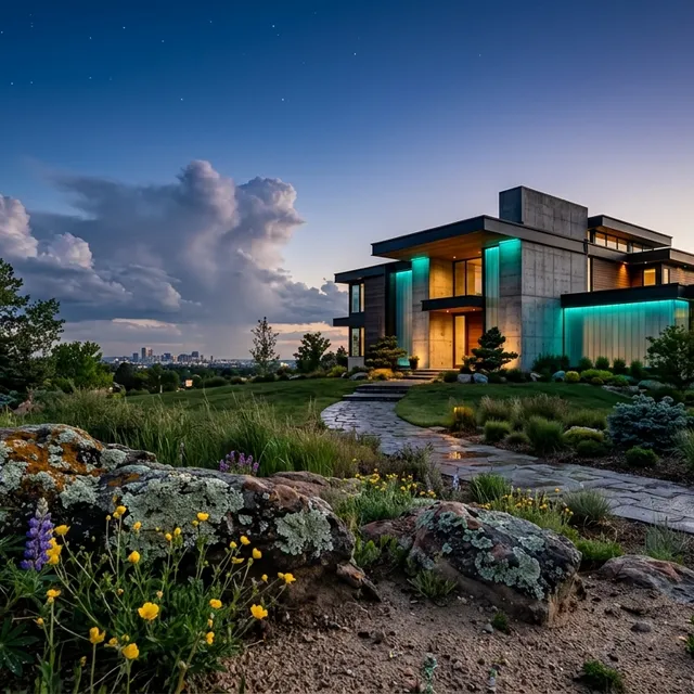 Hyperreal Twilight Front Entry Vista