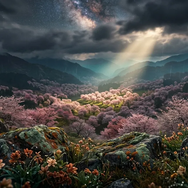Kodachrome Cherry Blossom Milky Way Drama