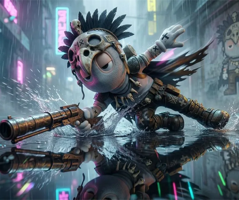 Comic / Storyboard - High-Speed Cinematic Cyberpunk Scene Prompt