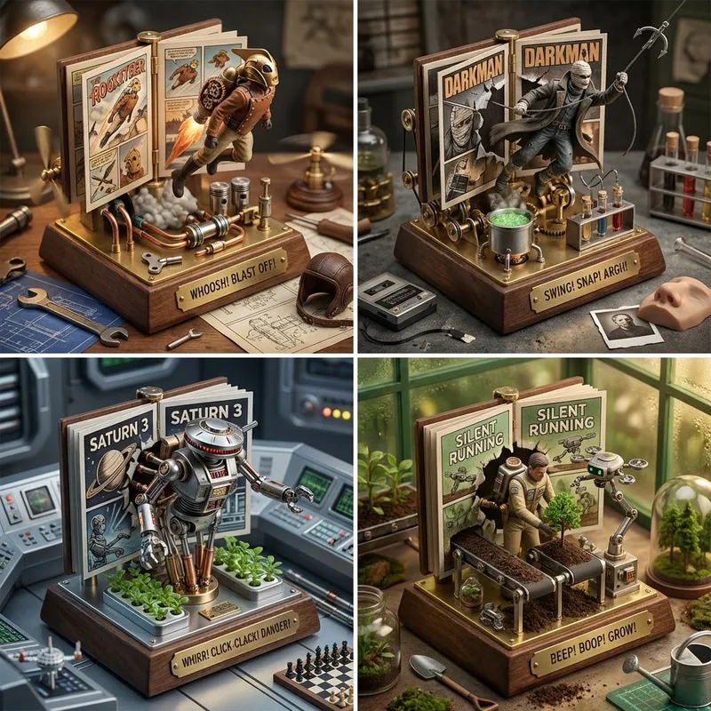 Comic / Storyboard - Mechanical Wind-Up Diorama Concept