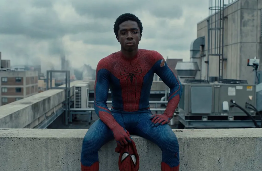 Comic / Storyboard - Photorealistic Superhero on Skyscraper Rooftop