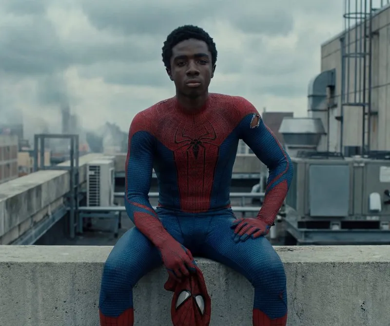 Comic / Storyboard - Photorealistic Superhero on Skyscraper Rooftop