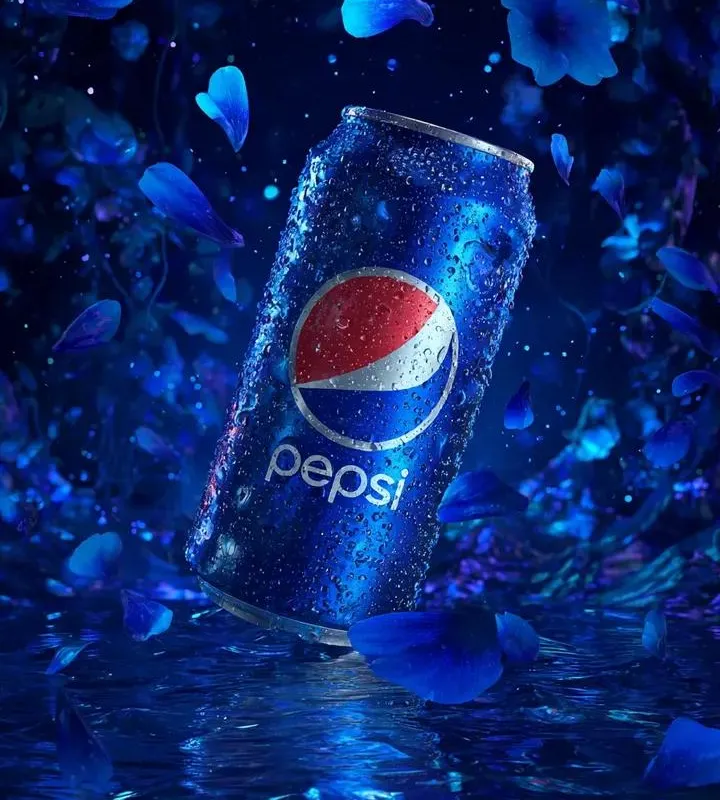 Product Marketing - Floating Pepsi Can in Cosmic Petals