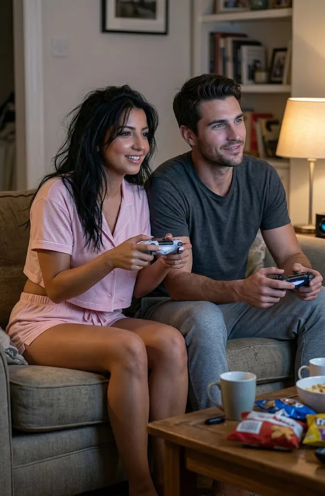 Social Media Post - Realistic Gaming Couple Portrait Prompt for Nano Banana 2