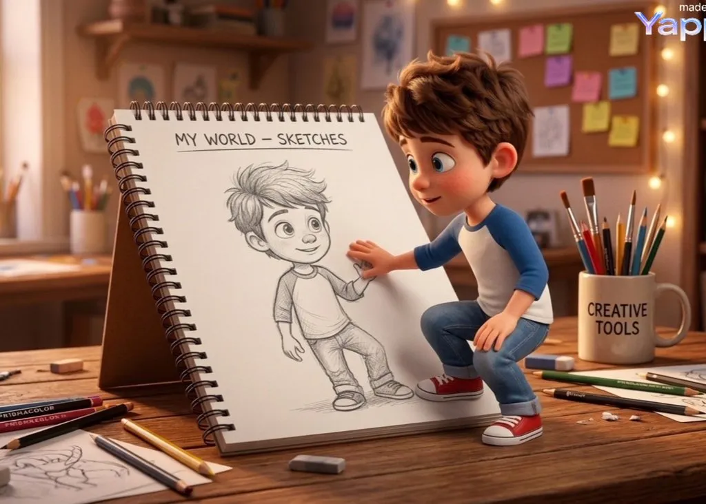 YouTube Thumbnail - Cinematic 3D Illustration of Imagination Coming to Life