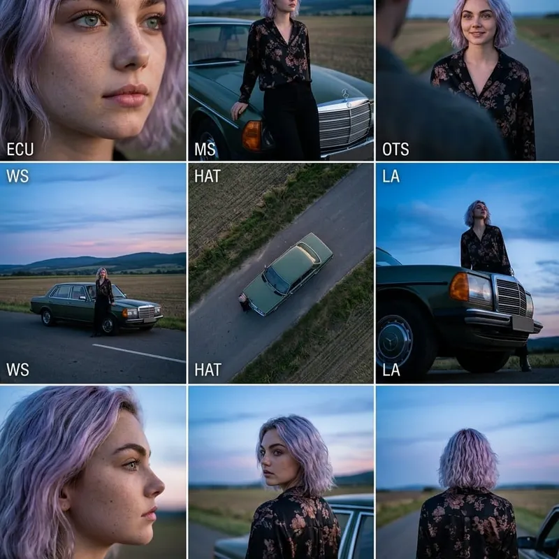 YouTube Thumbnail - Cinematic 3x3 Grid Camera Angle Prompt