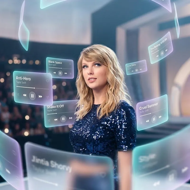 YouTube Thumbnail - Drake with Orbiting Glass Music Interfaces