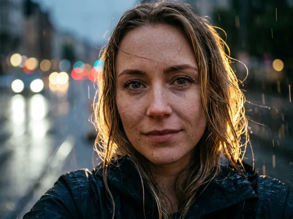 Golden Hour Rain-Kissed Leica Portrait