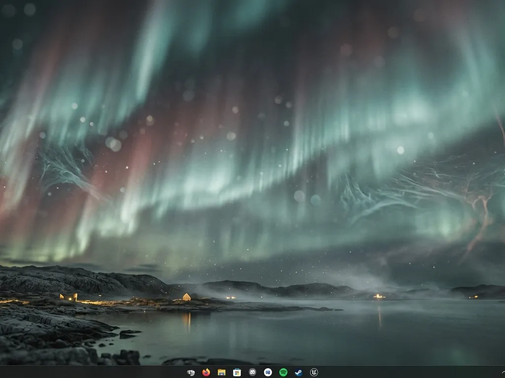 Aurora Noir OLED Cinematic Wallpaper