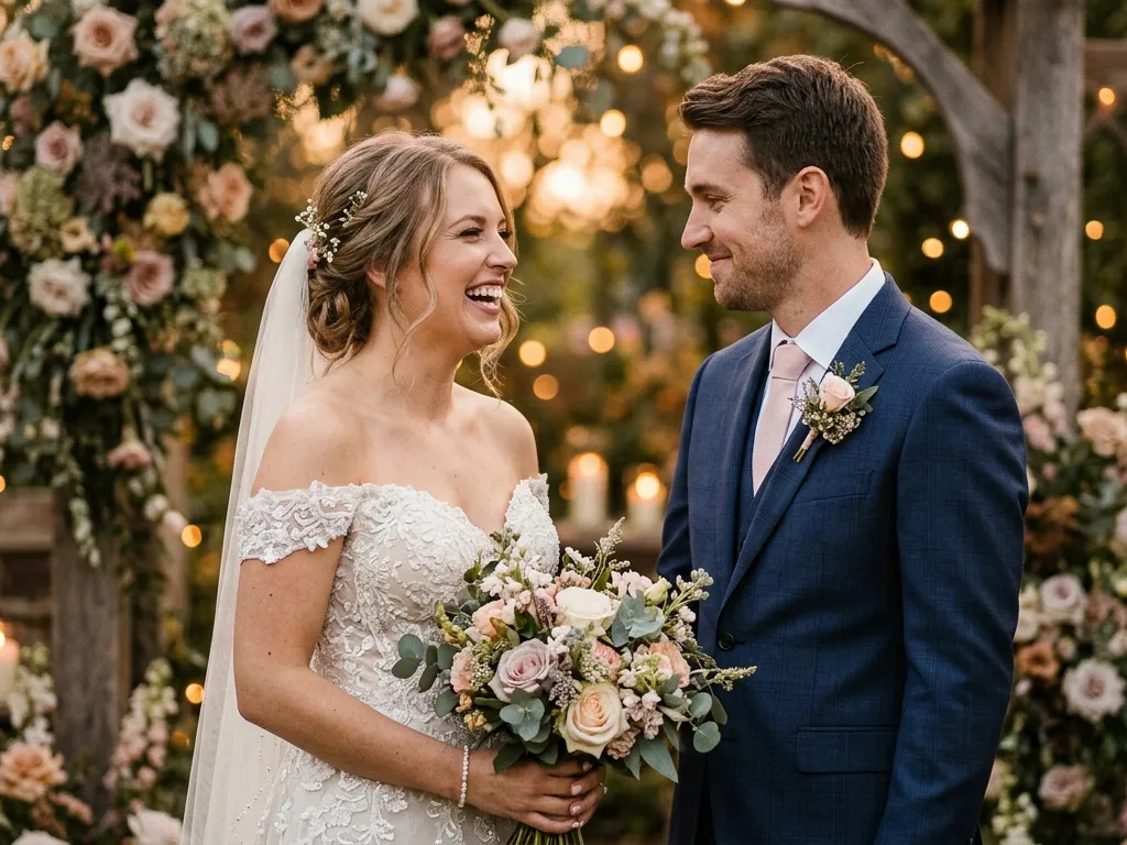 Golden Hour Studio Ghibli Wedding Portrait