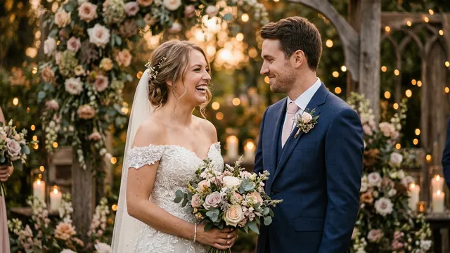 Golden Hour Studio Ghibli Wedding Portrait